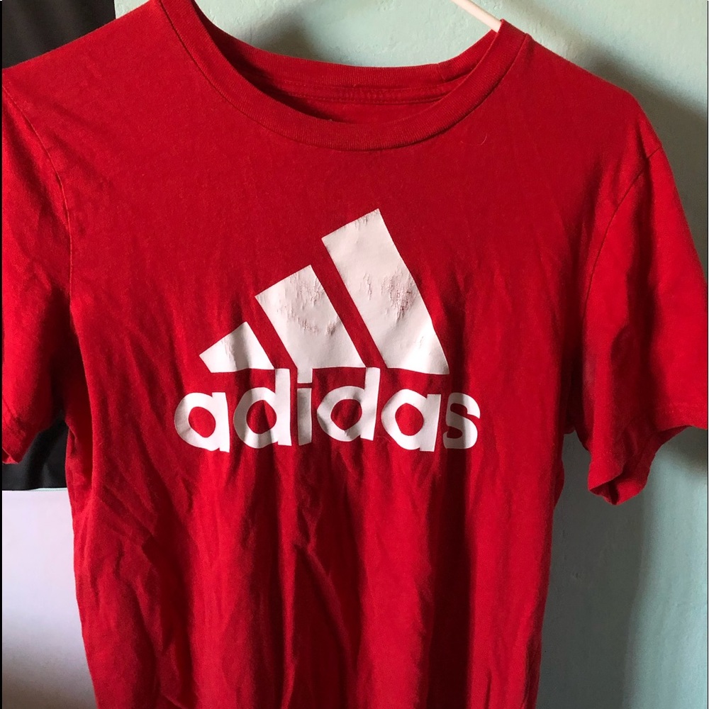 Red Adidas shirt